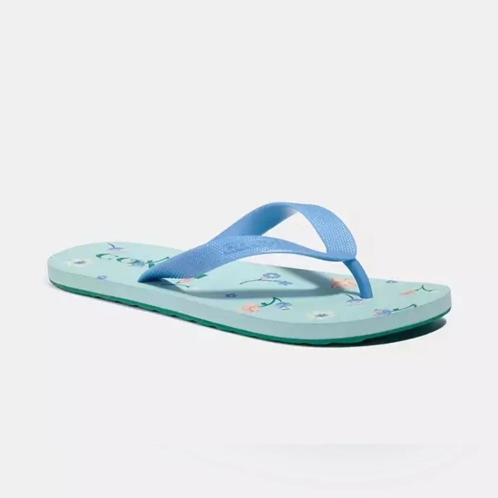 Coach NWOT  Zak Floral Flip-flops sandals.